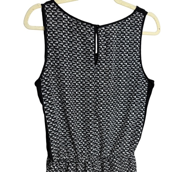 Paper Crane Black White Geometric Print Minimalist Sleeveless Romper Size Large - Picture 6 of 10